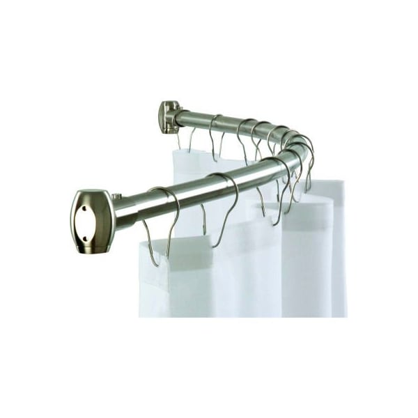 Bradley Corporation 58"W Shower Curtain Rod, Satin Stainless Steel - 9530-600000